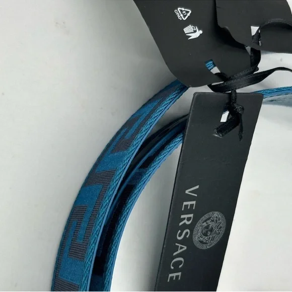 Men’s Versace Medusa head la Greca web belt size 105 cm/42 inch made Italy - Picture 7 of 9